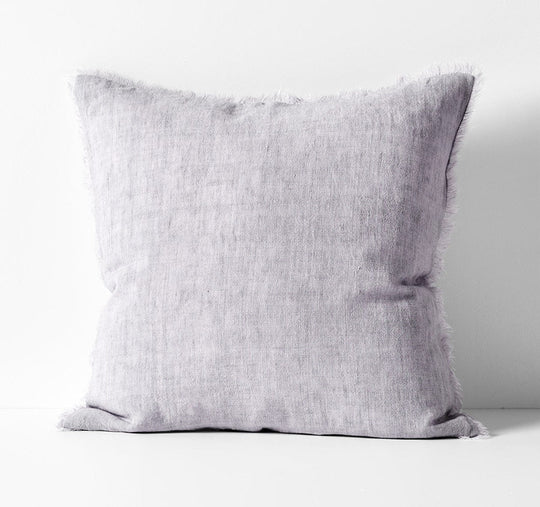 Vintage Linen Fringe 50x50cm Filled Cushion Dusk