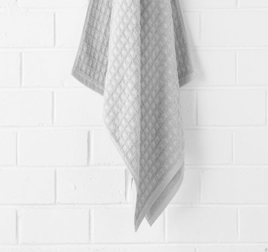 Waffle 580GSM Cotton Bath Towel Range Dove