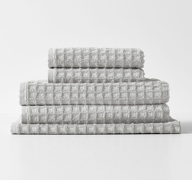 Waffle 580GSM Cotton Bath Towel Range Dove