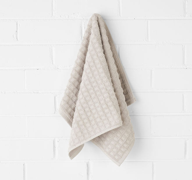 Waffle 580GSM Cotton Bath Towel Range Natural