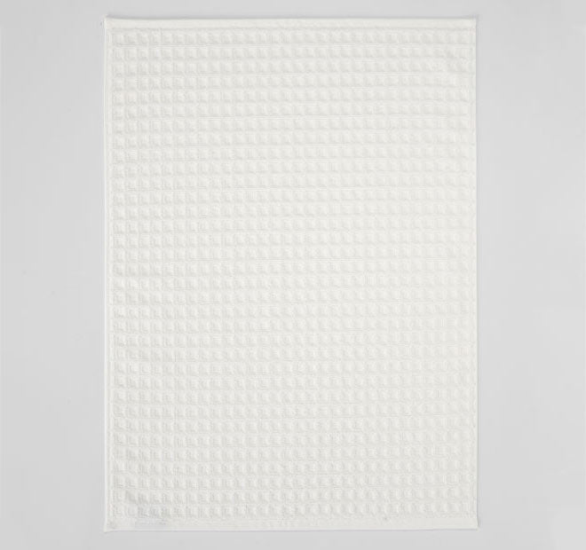 Waffle 840GSM Cotton Bath Mat White