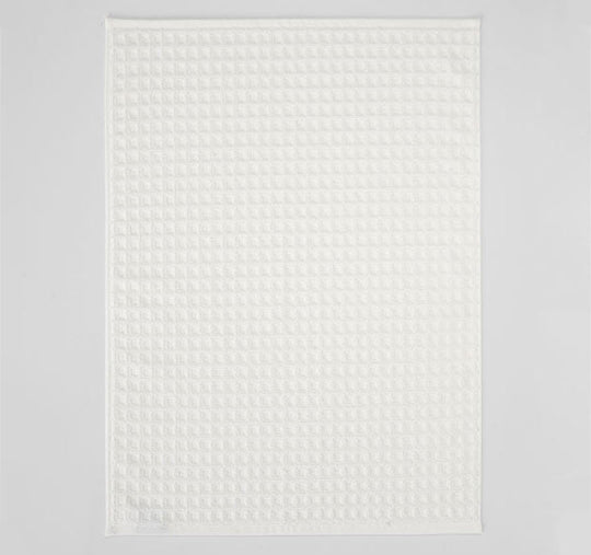 Waffle 840GSM Cotton Bath Mat White