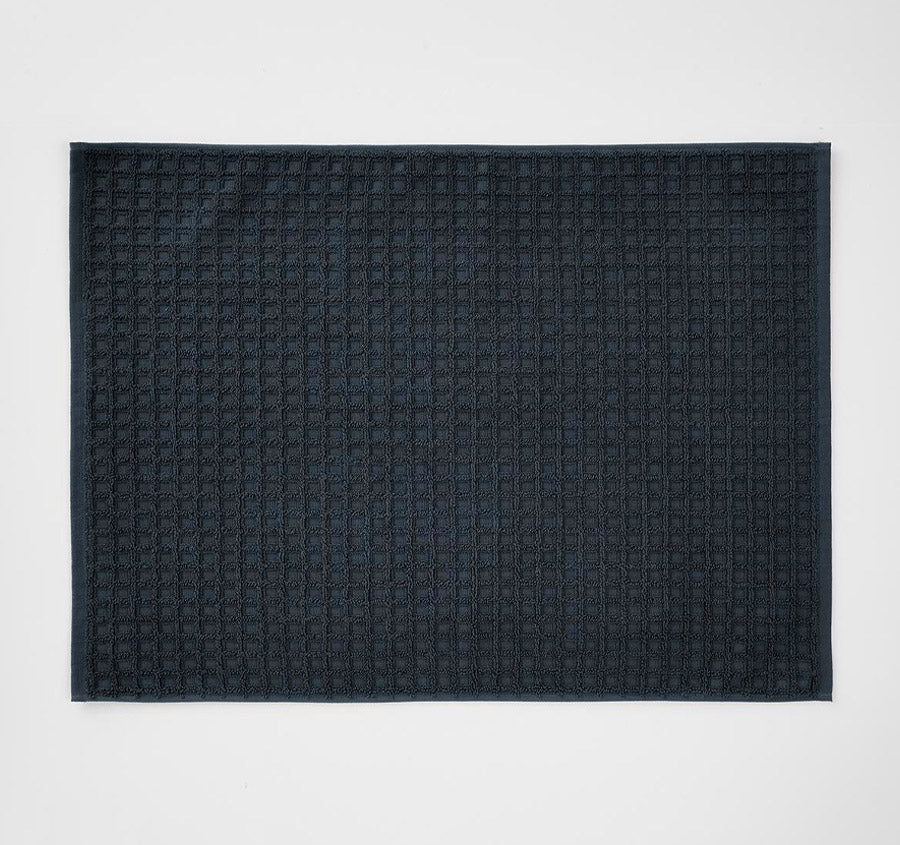 Waffle 840GSM Cotton Bath Mat Slate