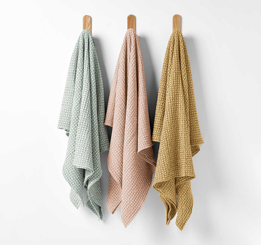 Waffle 140x200cm Throw Rug Mist