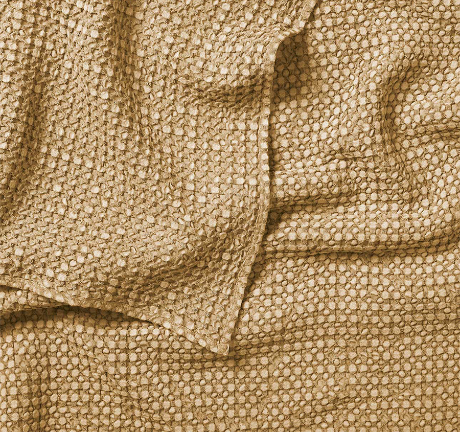Waffle 140x200cm Throw Rug Caramel