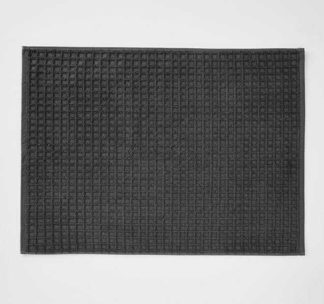 Waffle 5 Piece 580GSM Cotton Bath Towel Set Charcoal