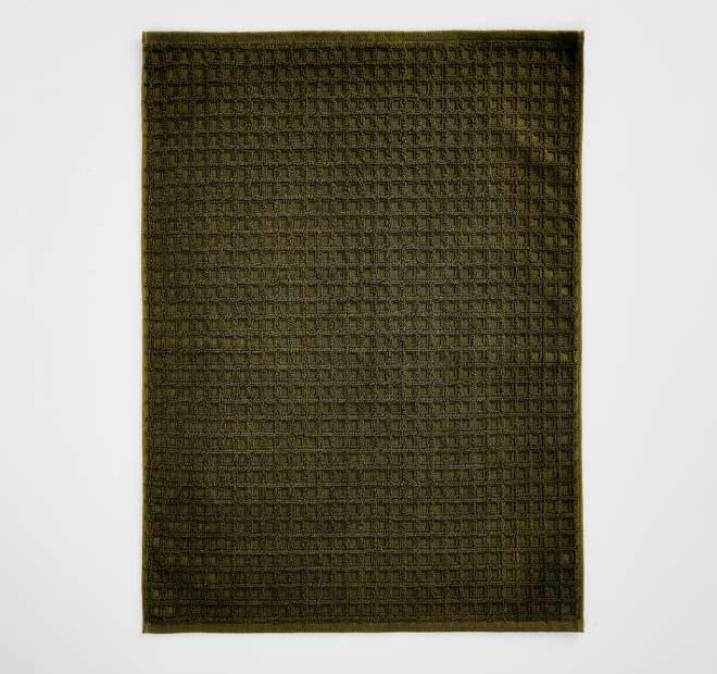 Waffle 5 Piece 580GSM Cotton Bath Towel Set Khaki