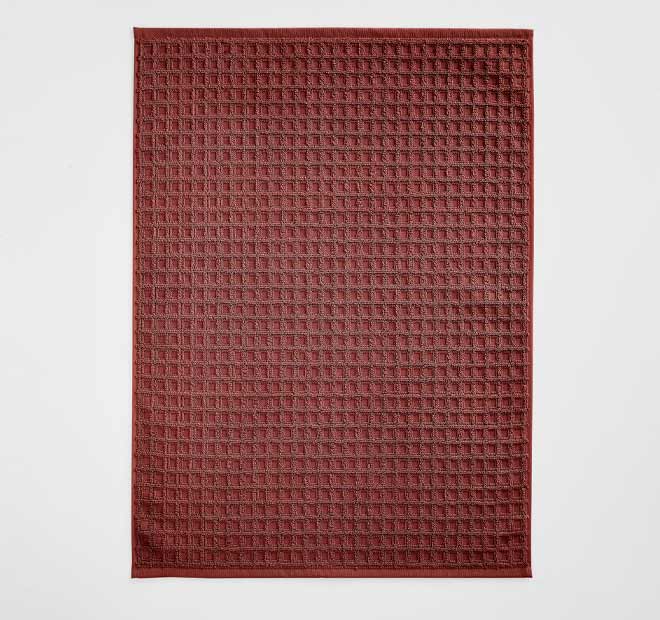 Waffle 5 Piece 580GSM Cotton Bath Towel Set Mahogany