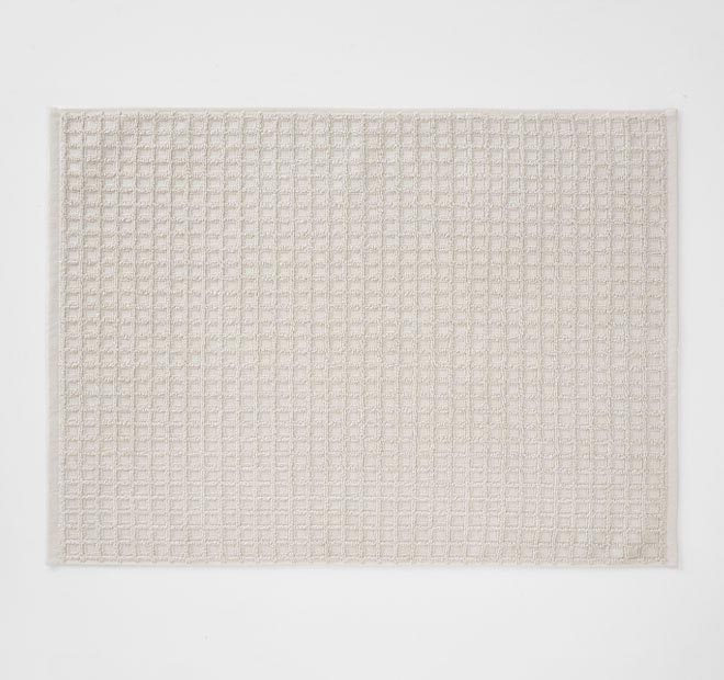 Waffle 5 Piece 580GSM Cotton Bath Towel Set Natural