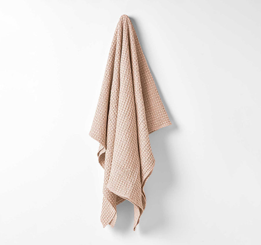 Waffle 140x200cm Throw Rug Pink
