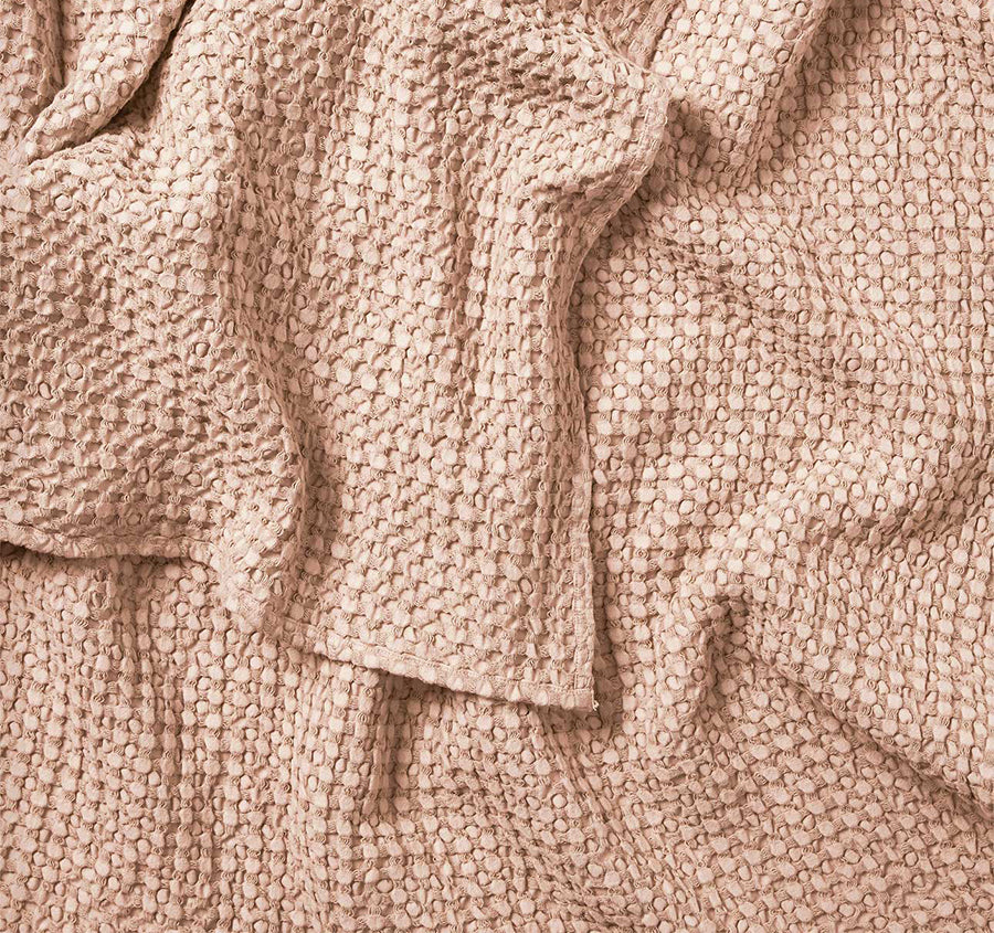 Waffle 140x200cm Throw Rug Pink