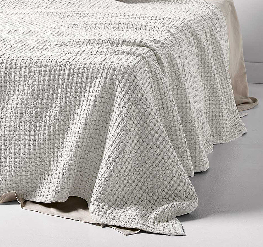 Waffle Bed Throw White
