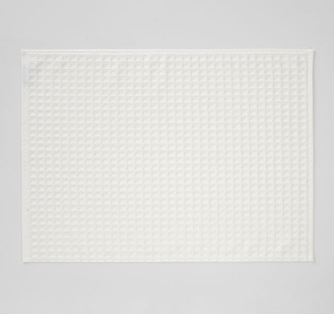 Waffle 5 Piece 580GSM Cotton Bath Towel Set White