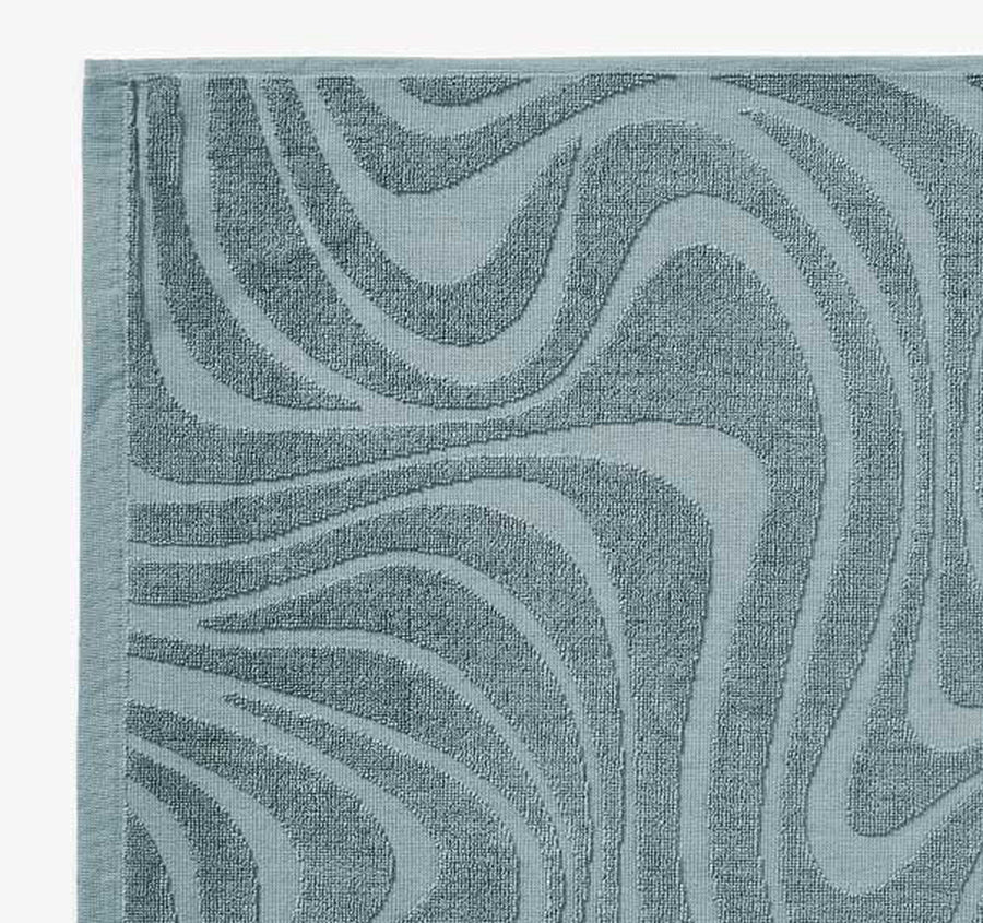 Wave 800GSM Bath Mat Pacific Blue