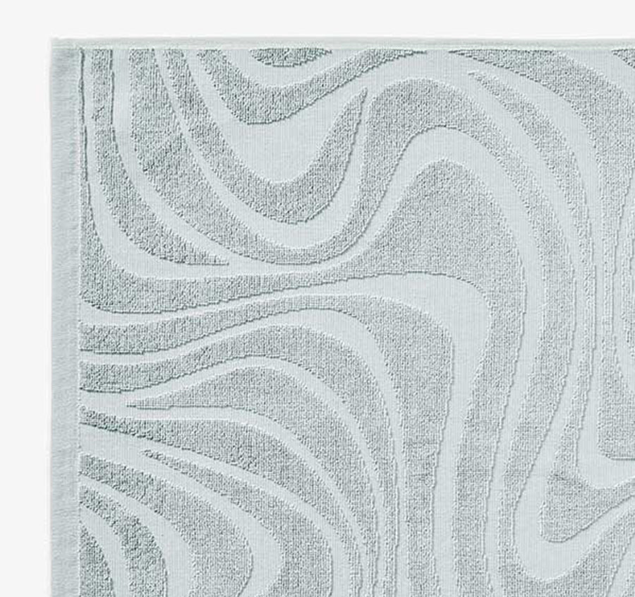 Wave 800GSM Bath Mat Pearl Blue