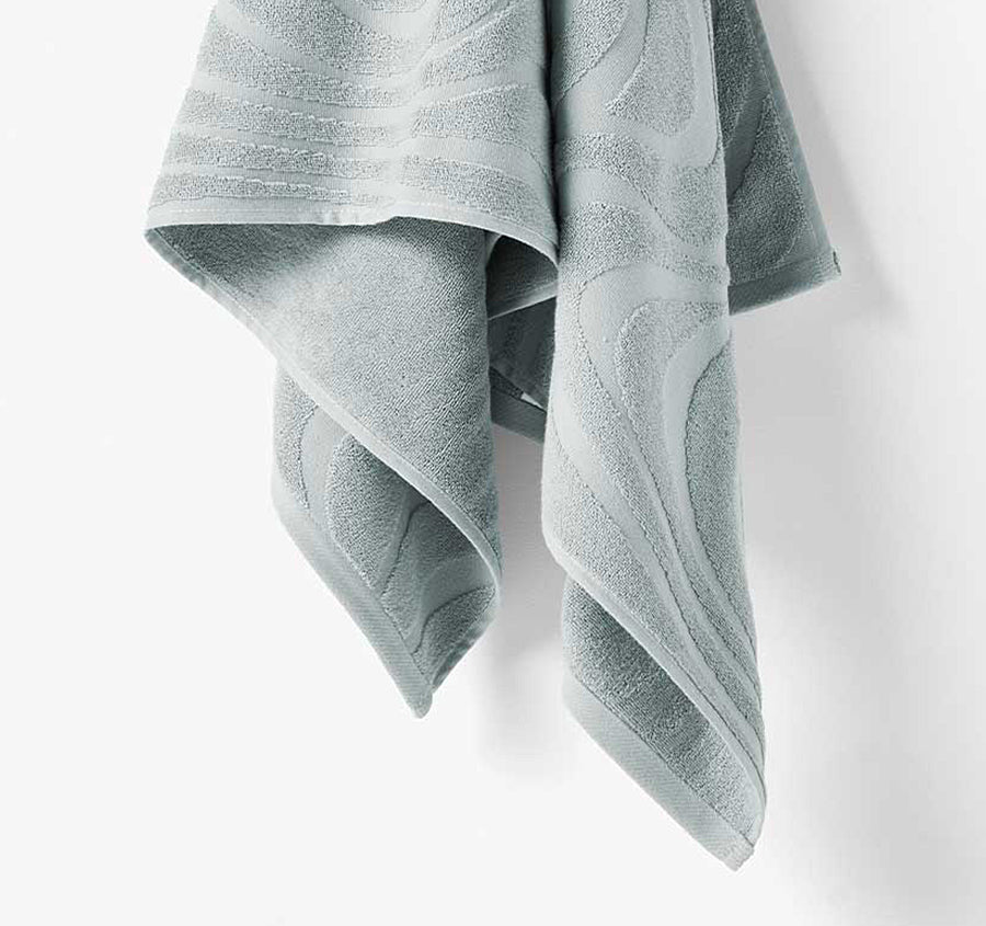 Wave 550GSM Bath Towel Range Pearl Blue