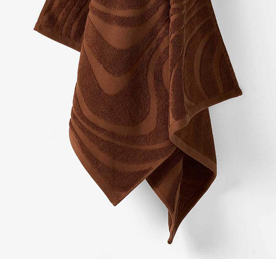 Wave 550GSM Bath Towel Range Pecan