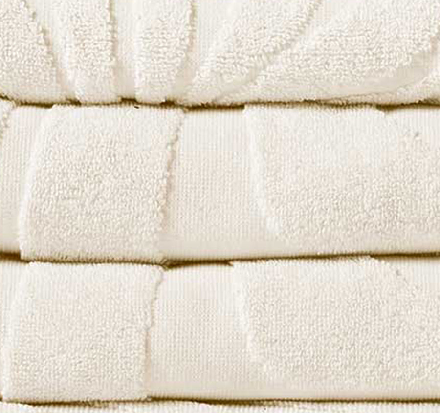 Wave 5 Piece 550GSM Cotton Bath Towel Set Sand