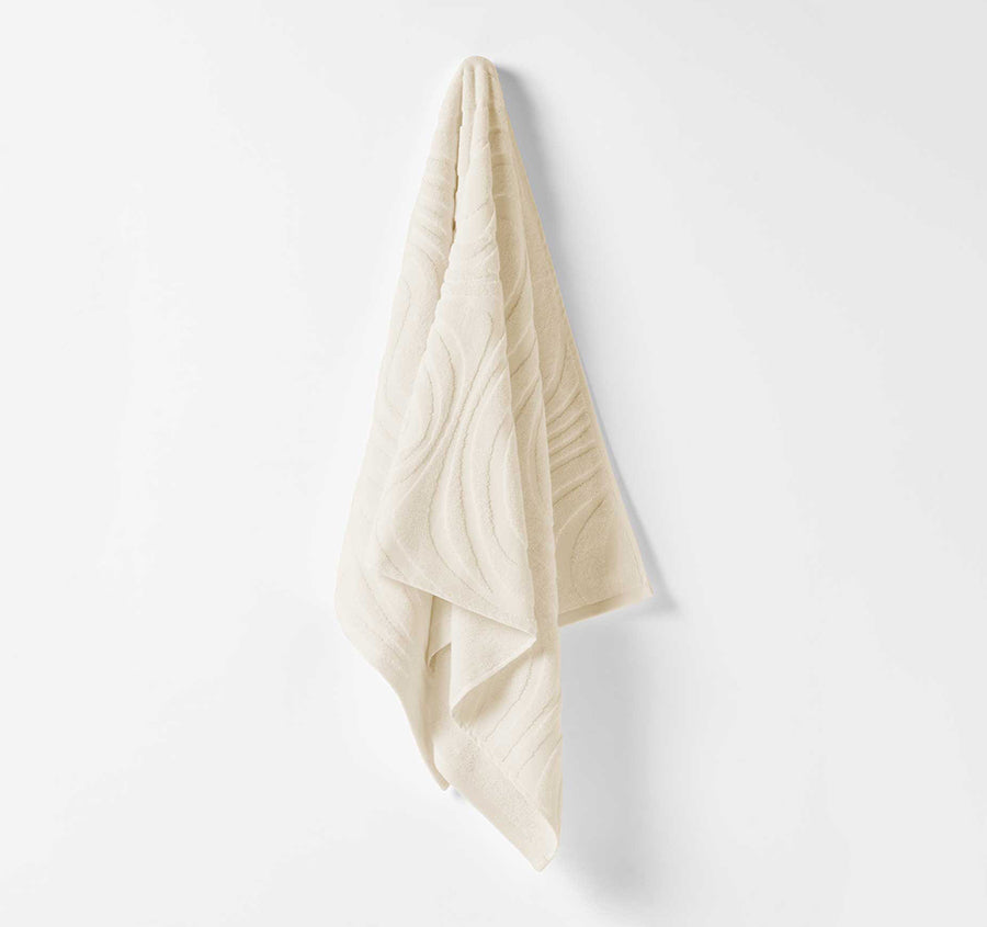 Wave 5 Piece 550GSM Cotton Bath Towel Set Sand