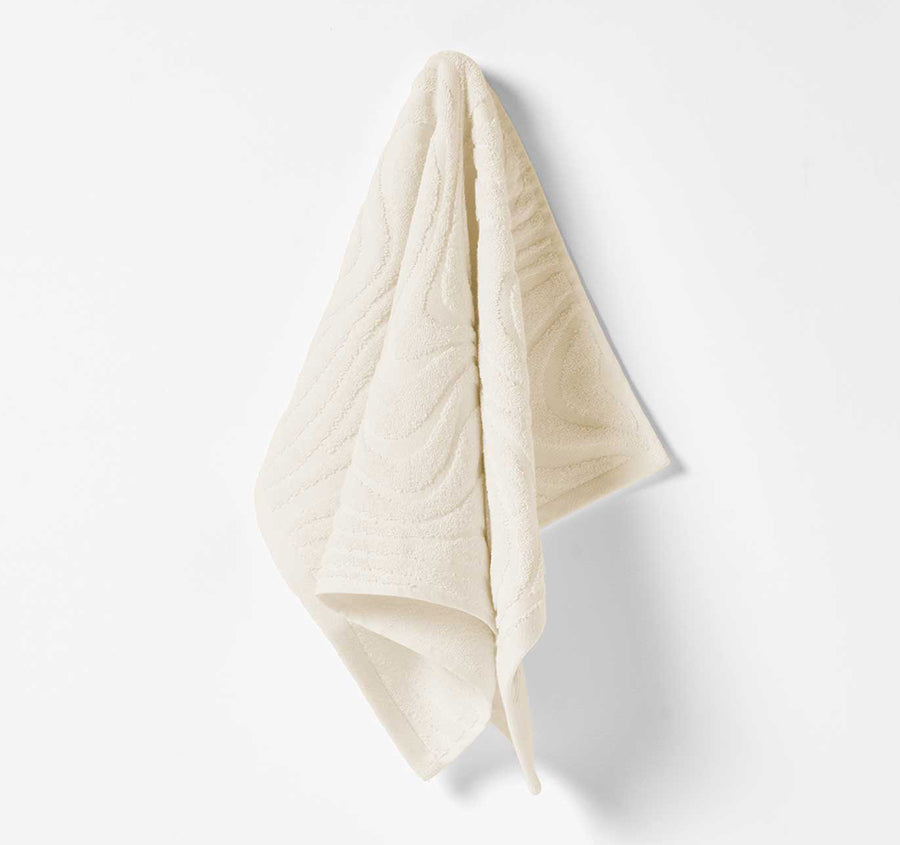 Wave 5 Piece 550GSM Cotton Bath Towel Set Sand