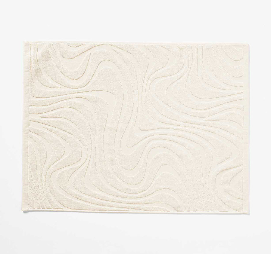 Wave 5 Piece 550GSM Cotton Bath Towel Set Sand