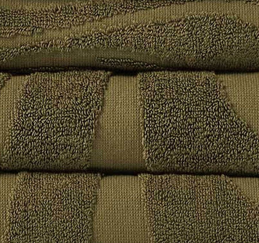 Wave 5 Piece 550GSM Cotton Bath Towel Set Willow