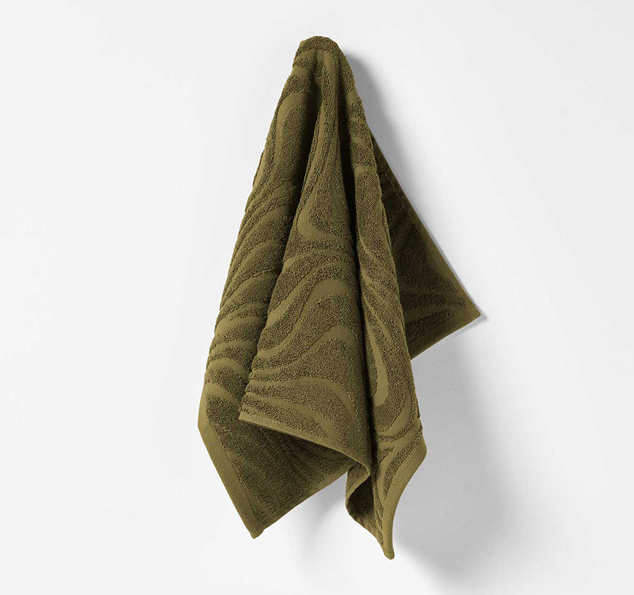 Wave 5 Piece 550GSM Cotton Bath Towel Set Willow