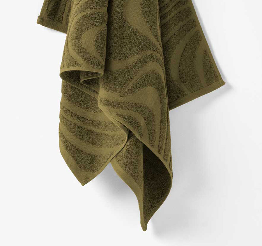 Wave 550GSM Bath Towel Range Willow