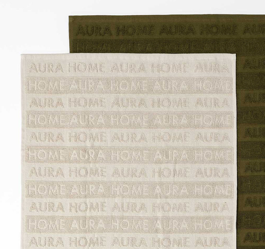 Ava Australian Cotton 2 Pack Tea Towel Natural and Khaki