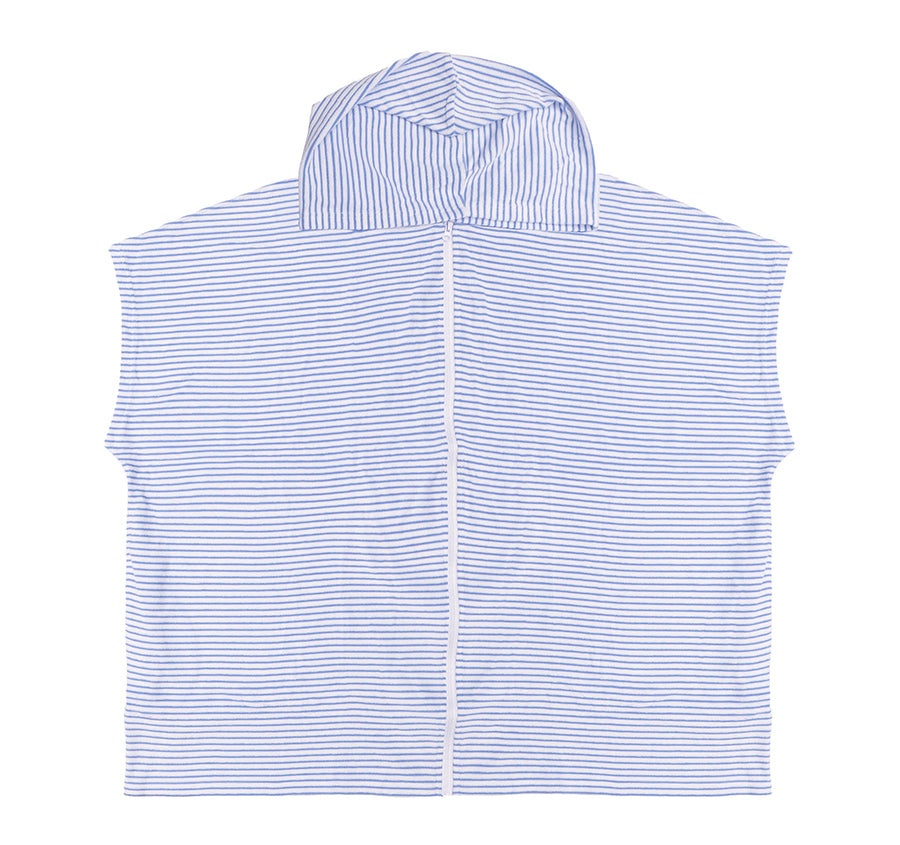 Adult Zip Front Poncho Blue