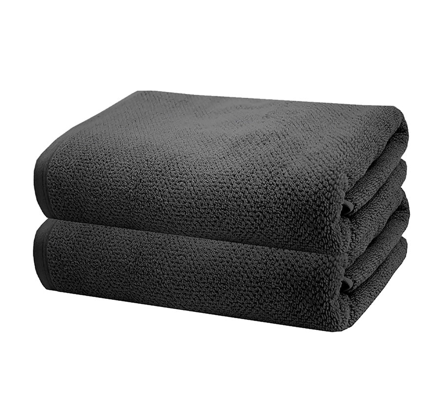 Angove 2 Piece 600GSM Cotton Bath Sheet Set Charcoal