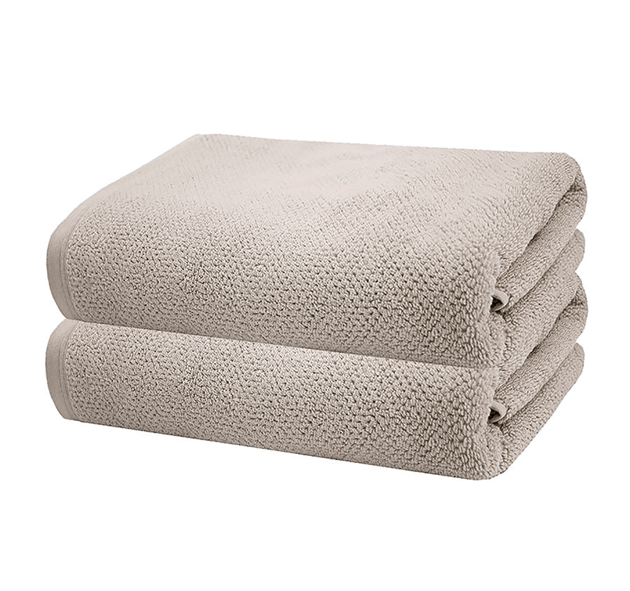 Angove 2 Piece 600GSM Cotton Bath Sheet Set Pebble