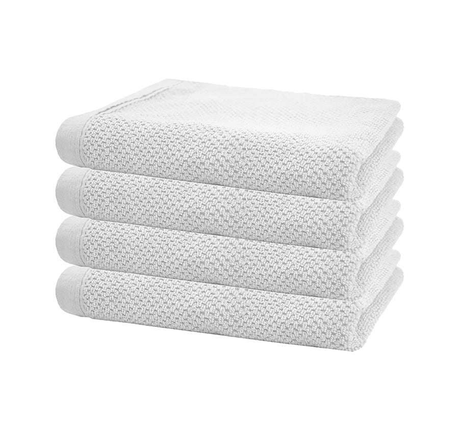 Angove 4 Piece 600GSM Cotton Hand Towel Set White
