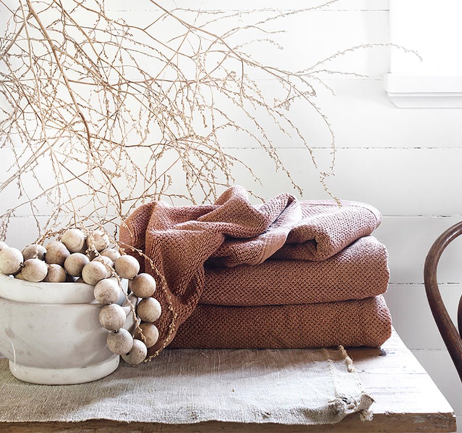 Angove 2 Piece 600GSM Cotton Bath Sheet Set Woodrose