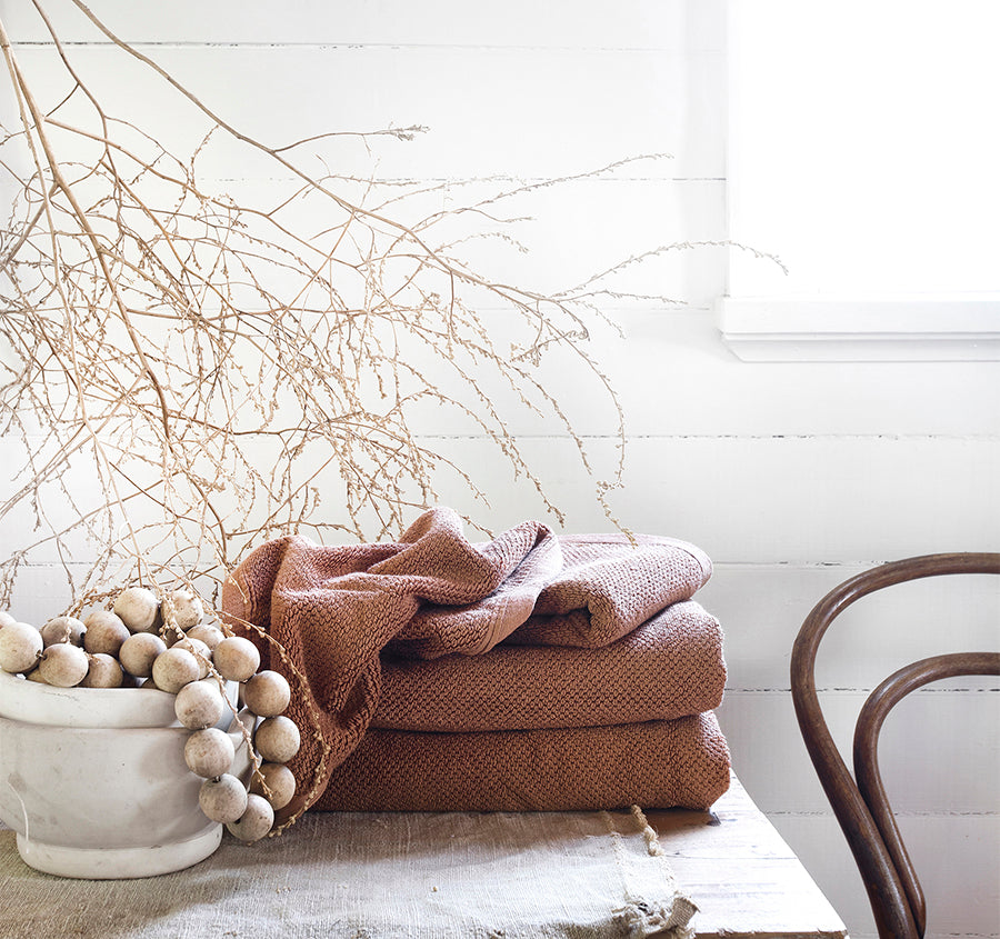 Angove 600GSM Cotton Bath Towel Range Woodrose