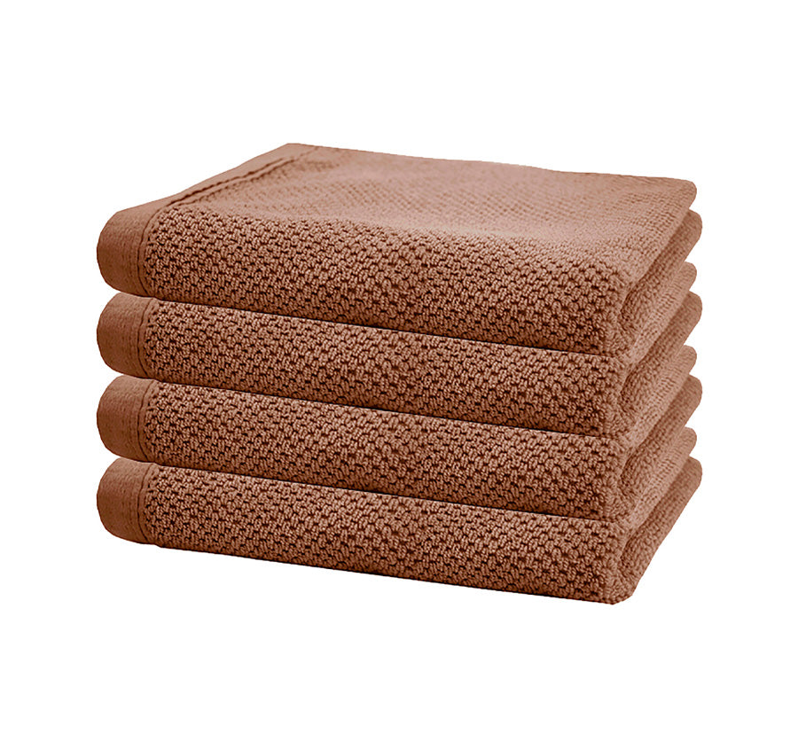 Angove 4 Piece 600GSM Cotton Hand Towel Set Woodrose
