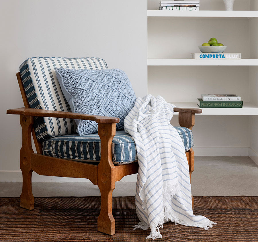 Anka 45x45cm Filled Cushion Blue