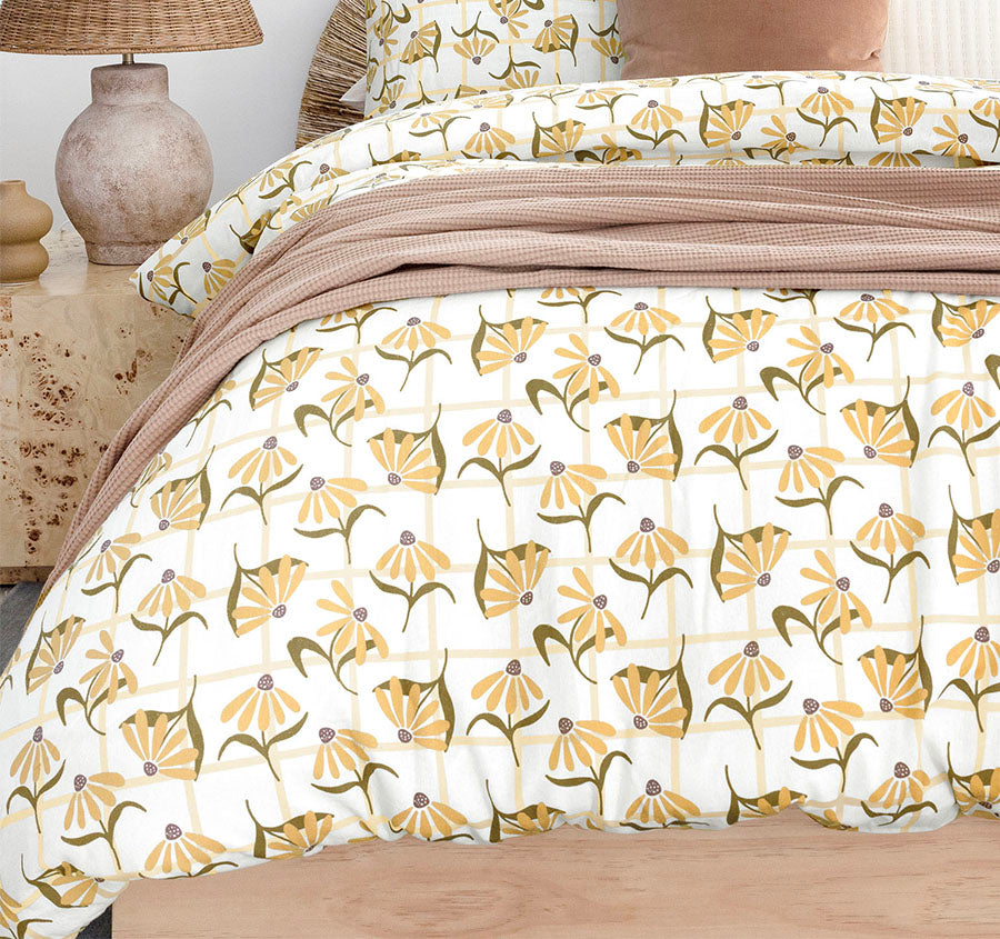 Arlo Printed Flannelette Cotton Quilt Cover Set Range