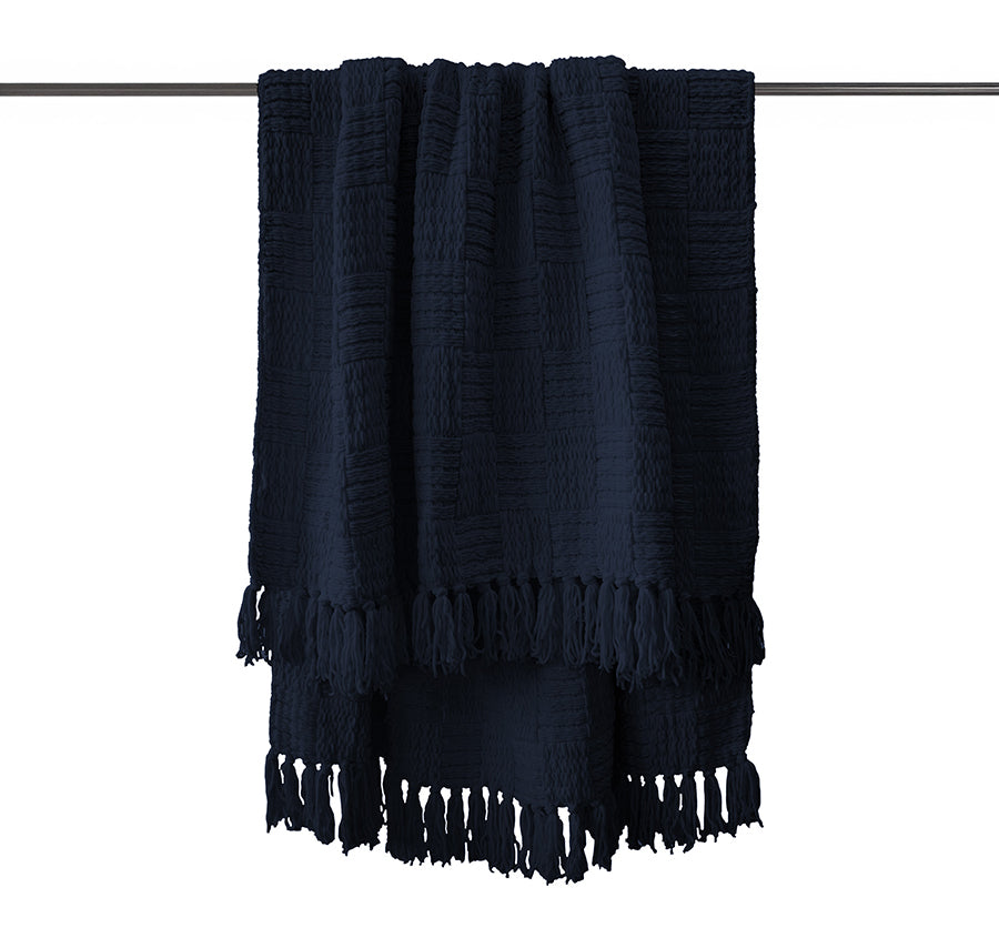 Asha 130x200cm Throw Rug Navy