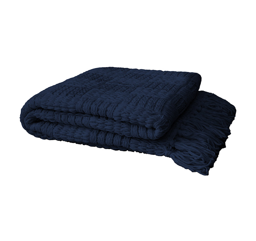 Asha 130x200cm Throw Rug Navy