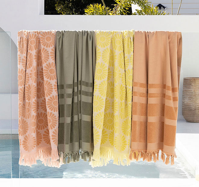 Aurora 90x170cm Beach Towel Mustard