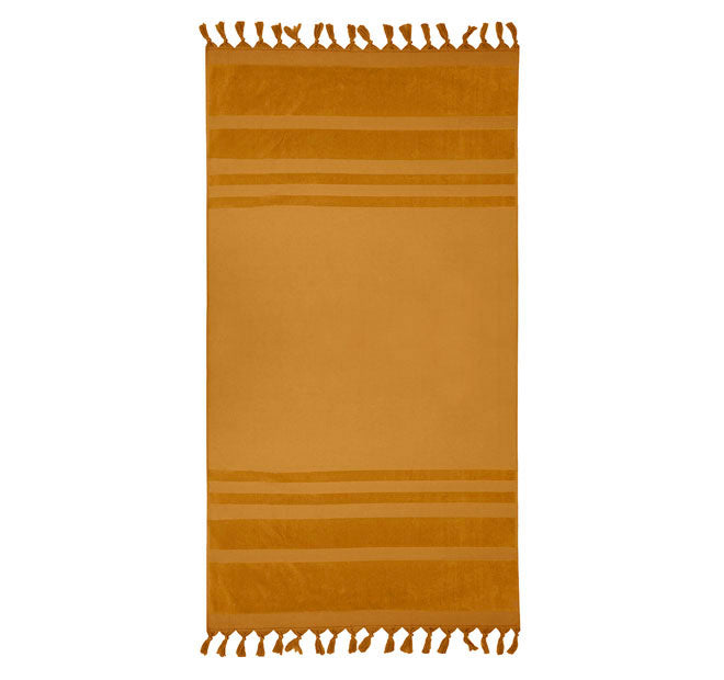 Aurora 90x170cm Beach Towel Mustard
