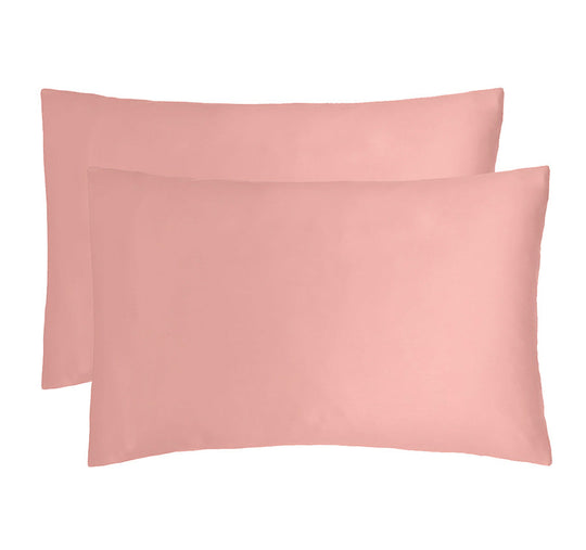 Bamboo Satin Standard Pillowcase Pair Rose Pink