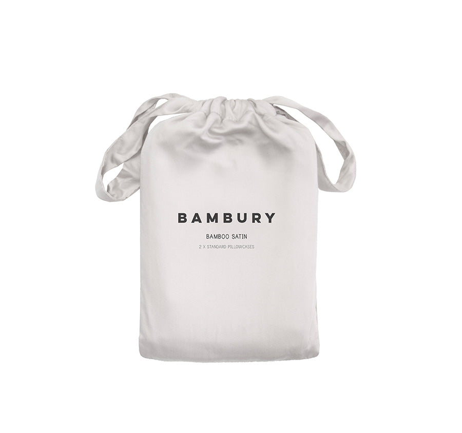 Bamboo Satin Standard Pillowcase Pair White