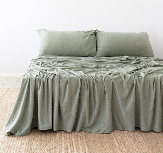 Bed T Organica Mega Sheet Set Range Sage