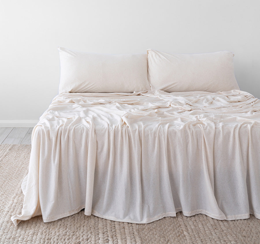 Bed T Organica Mega Sheet Set Range Stone