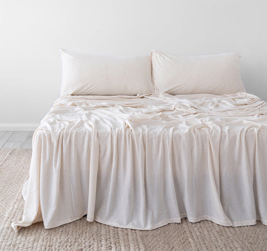Bed T Organica Mega Sheet Set Range Stone
