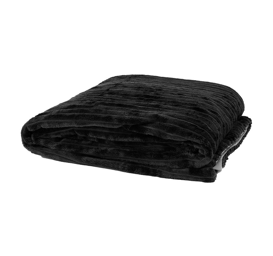 Channel 150x200cm Throw Rug Charcoal