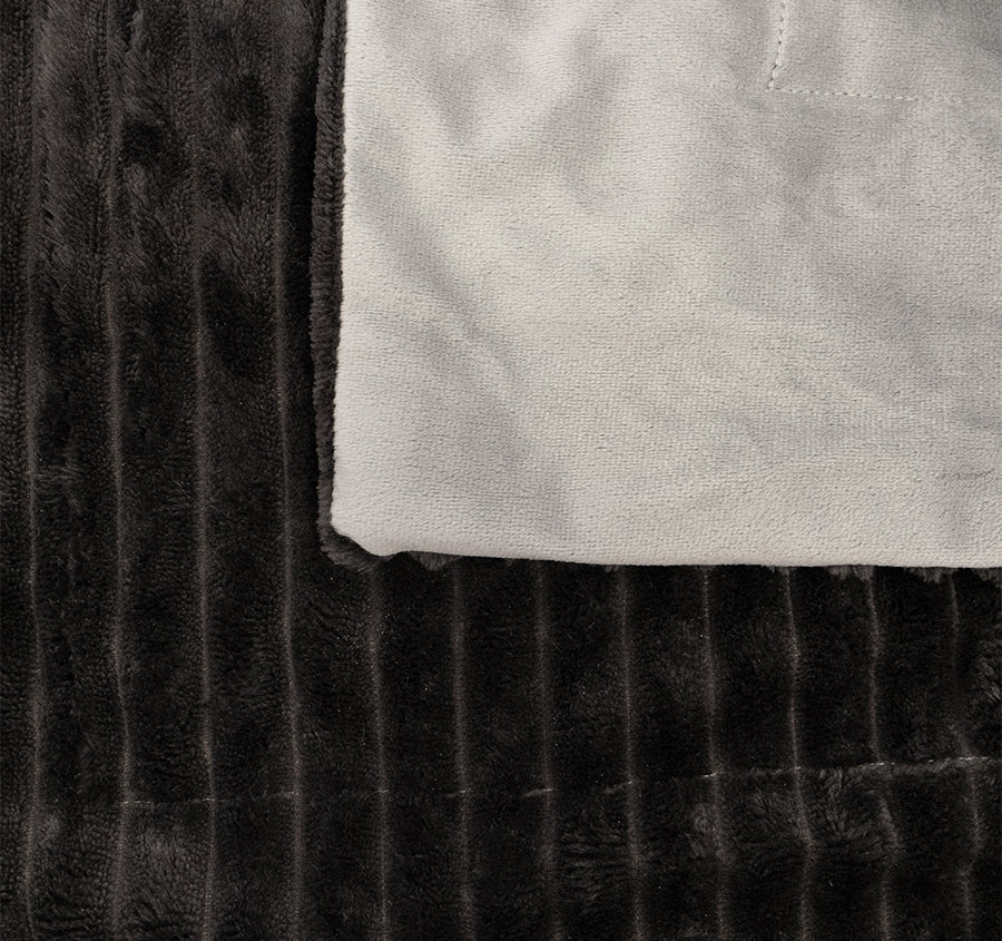 Channel 150x200cm Throw Rug Charcoal