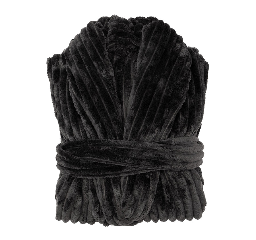 Channel Bathrobe Range Charcoal